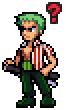 Zoro from One Piece, lost in the credits section.